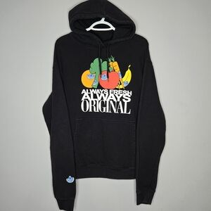 adidas Originals Always Fresh‎ Black Graphic Hoodie Men's Large Sweatshirt